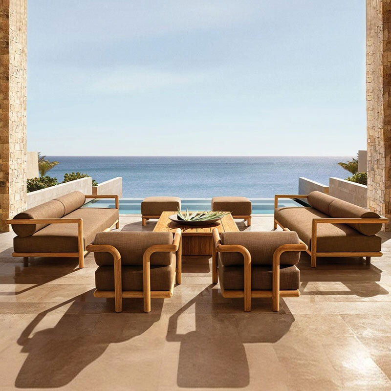 Outdoor Furniture Teak Wood - Уличный диван из алюминия, водонепроницаемая мебель
