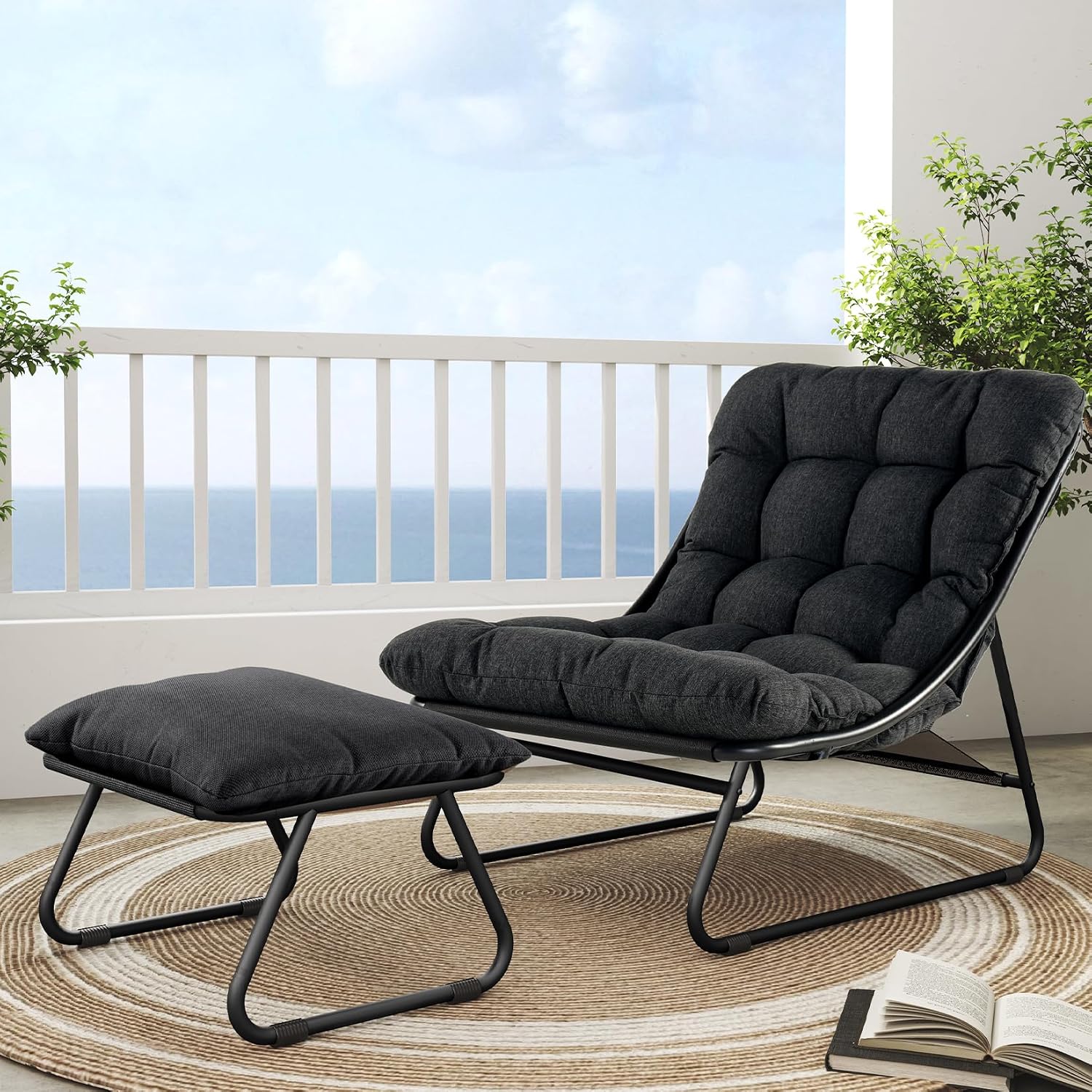 Outdoor Furniture Lounge - Уличное кресло для отдыха с подставкой