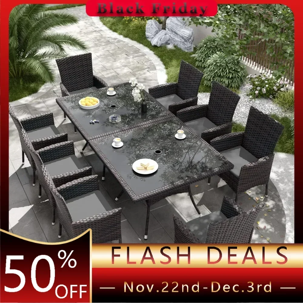 Outdoor Furniture Grey - Комплект мебели для террасы, включая 8