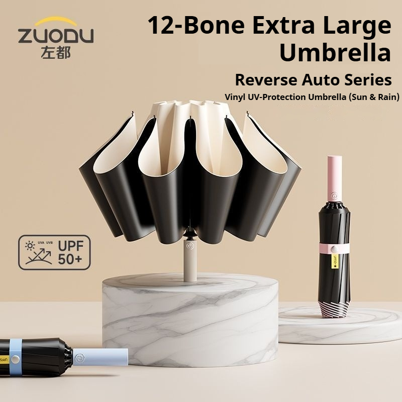 Parasol Umbrella Large - Зонт ZUODU полностью автоматический, обратного сложения,