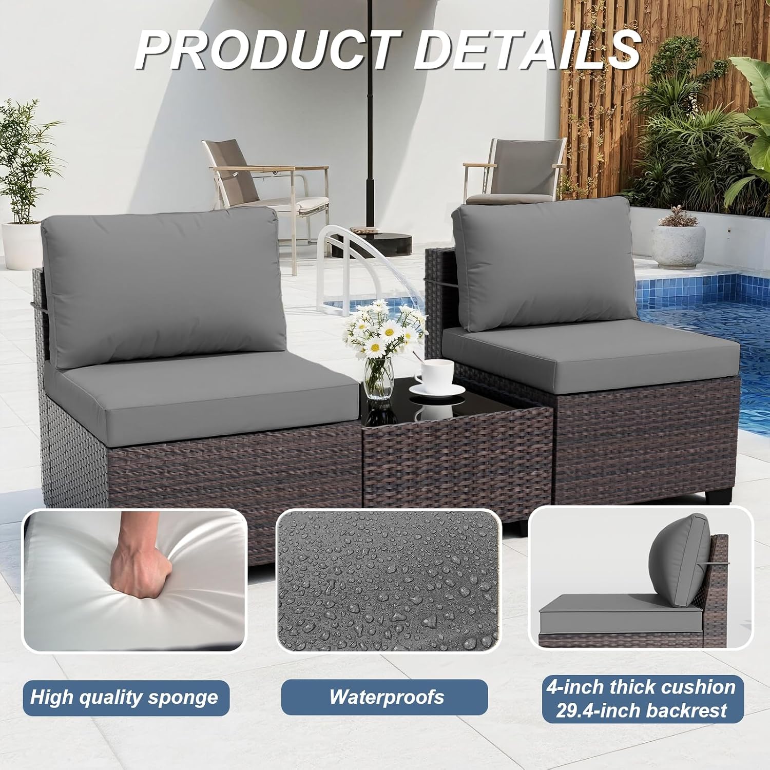 10-местный уличный секционный  – обзор и цена Outdoor Furniture Grey