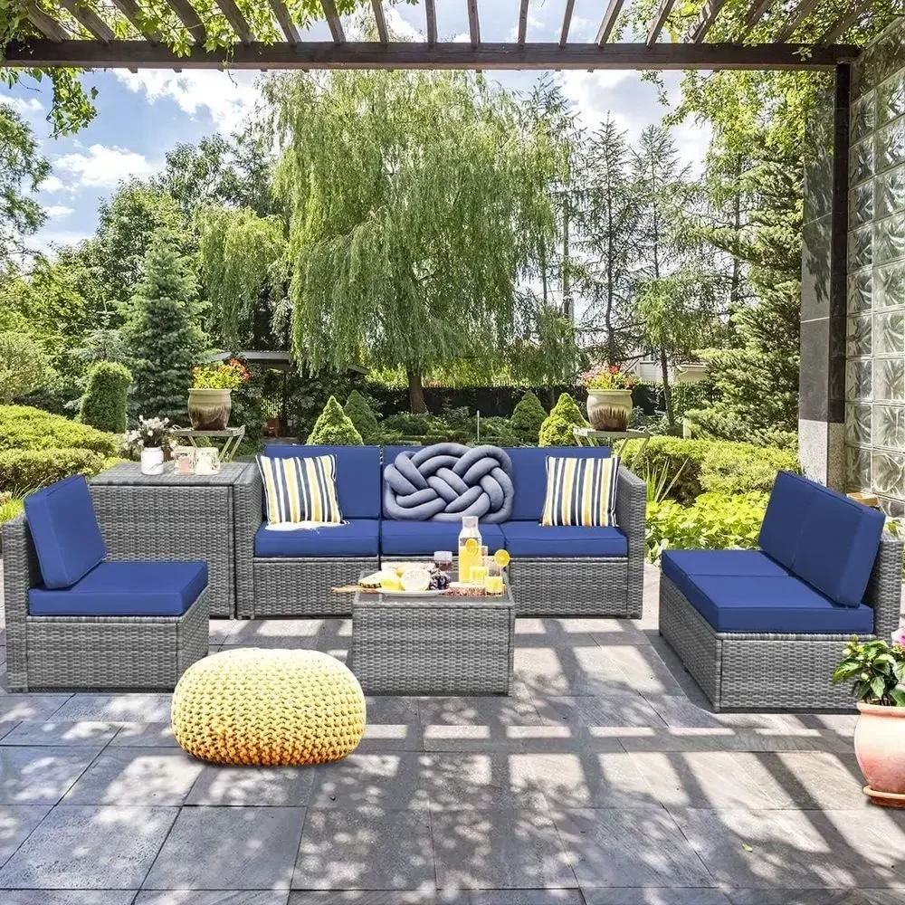 8-предметный комплект садовой  – обзор и цена Outdoor Furniture With Storage For Cushions