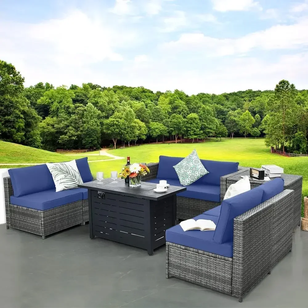 8-предметный комплект садовой  – обзор и цена Outdoor Furniture With Storage For Cushions