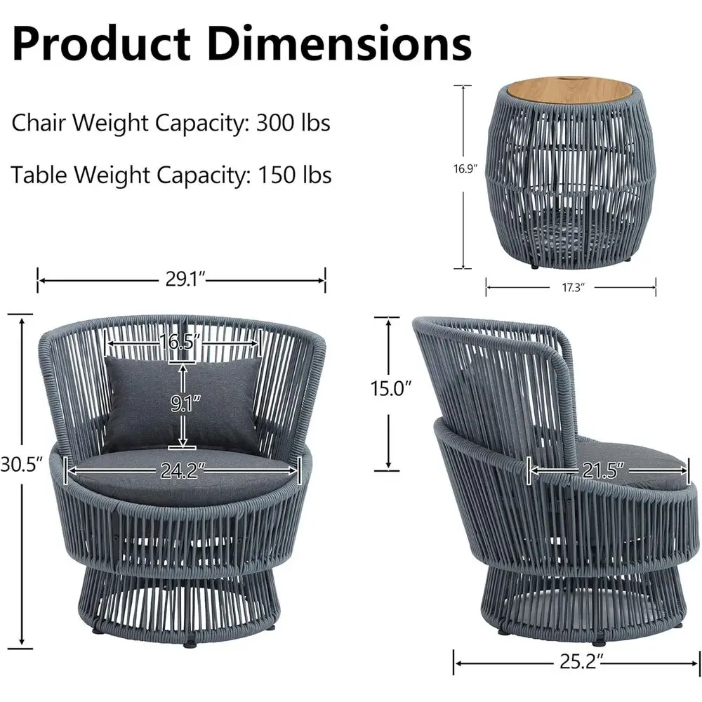 2-местный комплект уличной меб – обзор и цена Outdoor Furniture Grey