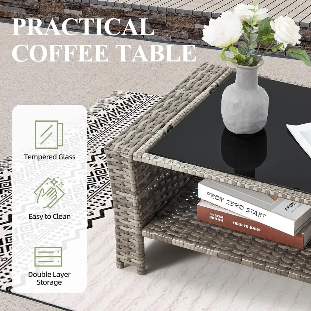 6-местный уличный секционный к – обзор и цена Outdoor Furniture Grey