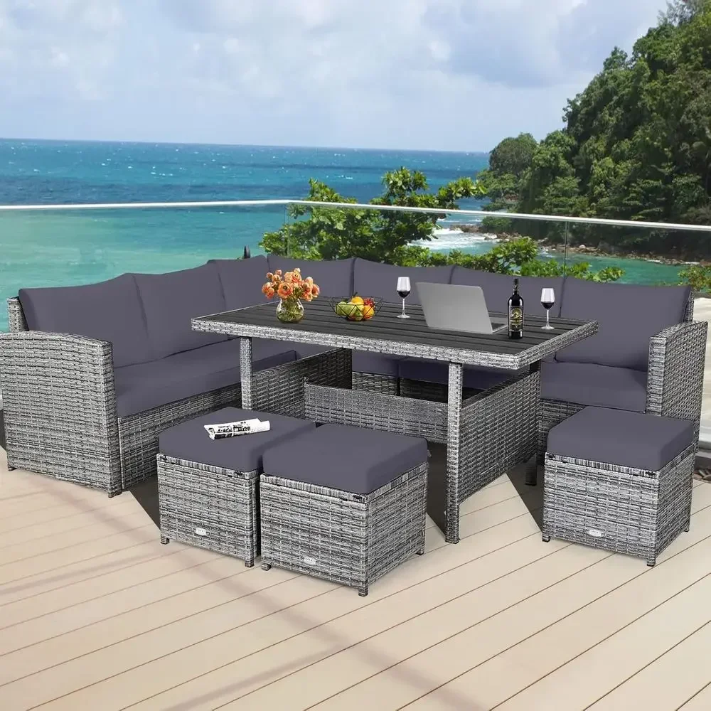 Серый 7-местный комплект садов – обзор и цена Outdoor Furniture Grey