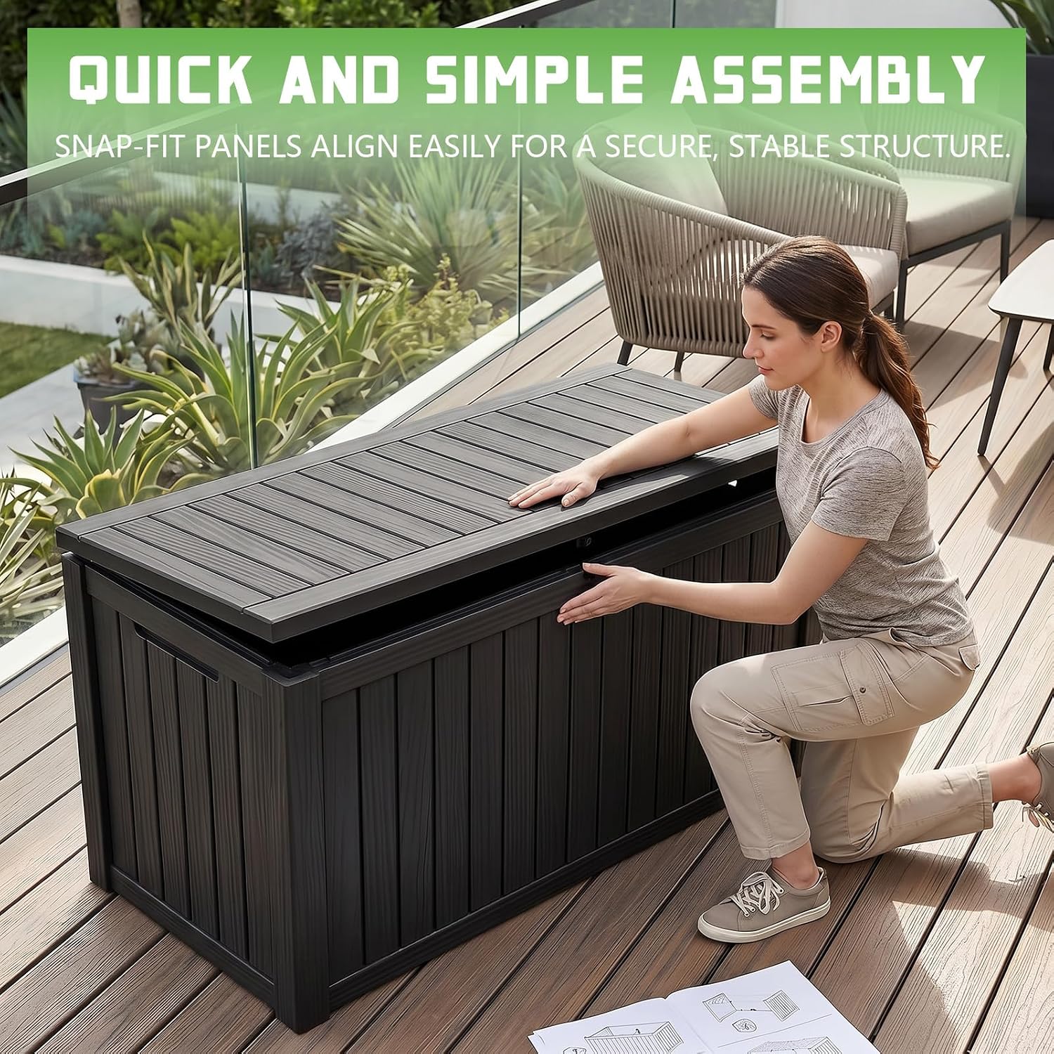 200-галлонный запираемый ящик  – обзор и цена Outdoor Furniture With Storage For Cushions