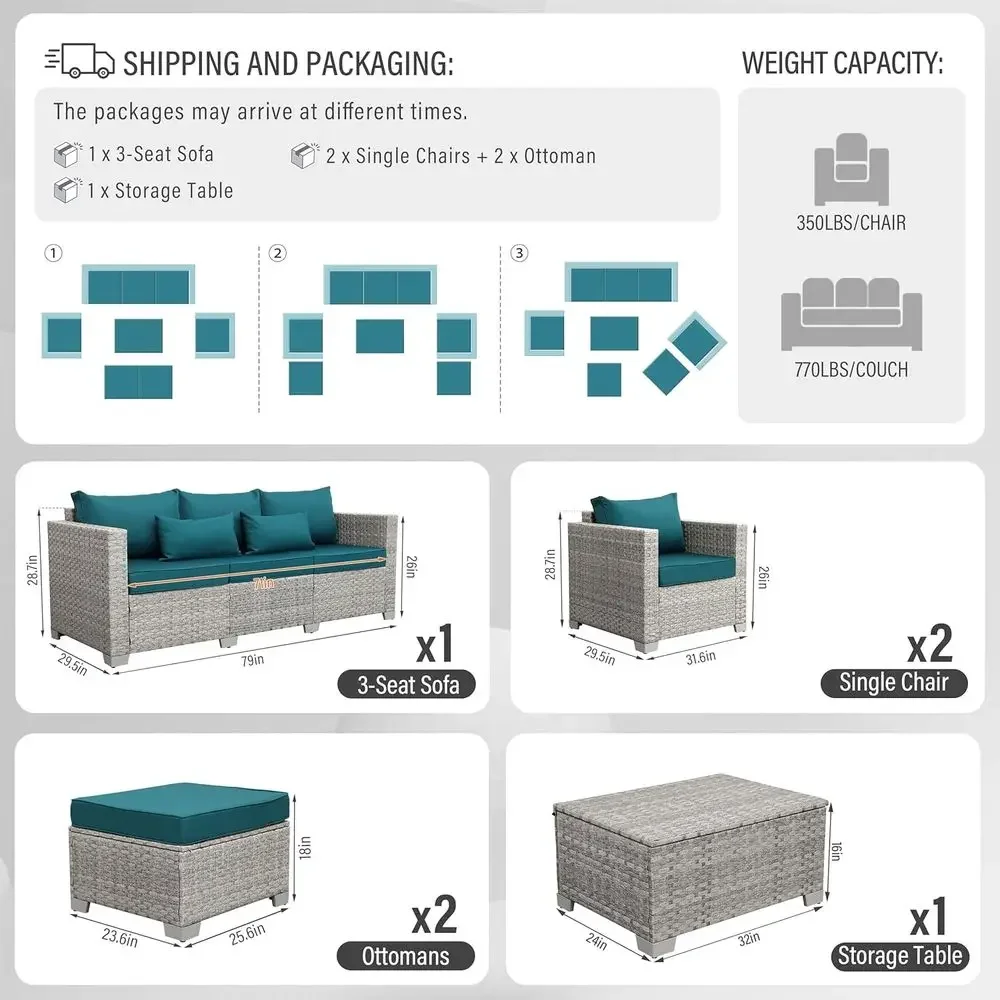 Комплект садовой мебели из 6 п – обзор и цена Outdoor Furniture With Storage For Cushions