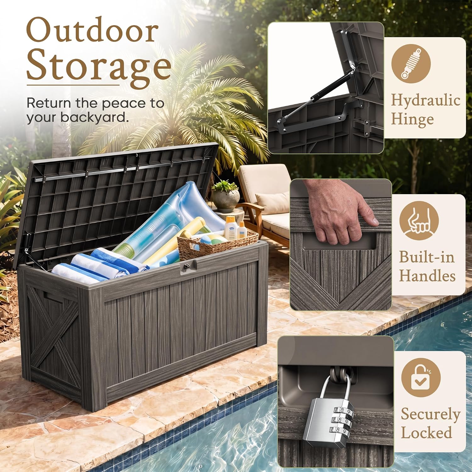 120-галлонный большой ящик для – обзор и цена Outdoor Furniture With Storage For Cushions