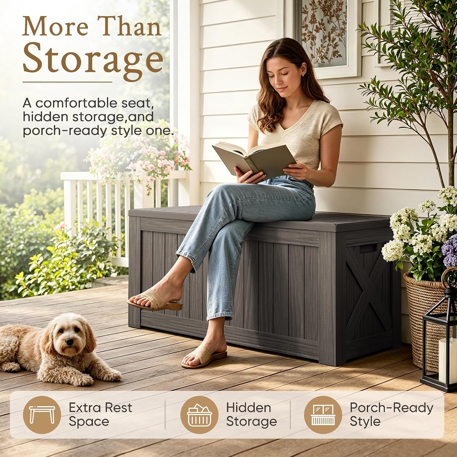 120-галлонный большой ящик для – обзор и цена Outdoor Furniture With Storage For Cushions