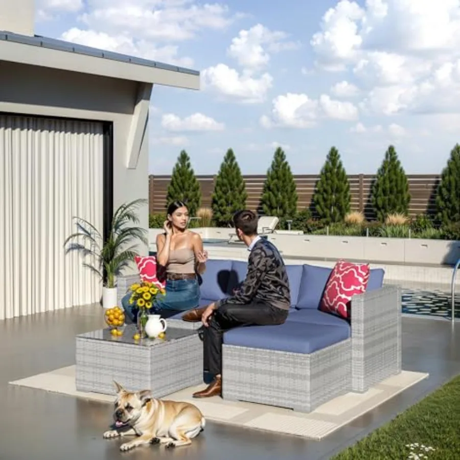 5-местный комплект плетеной ме – обзор и цена Outdoor Furniture Grey