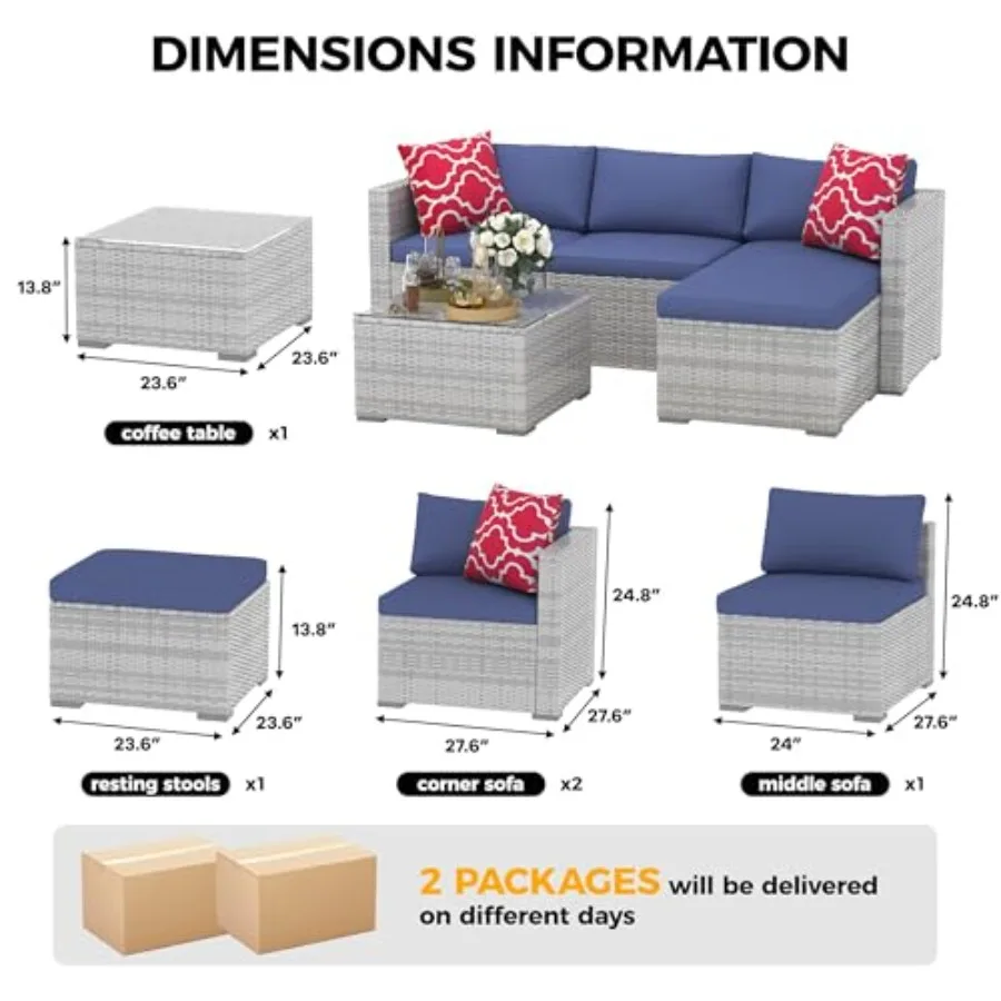 5-местный комплект плетеной ме – обзор и цена Outdoor Furniture Grey