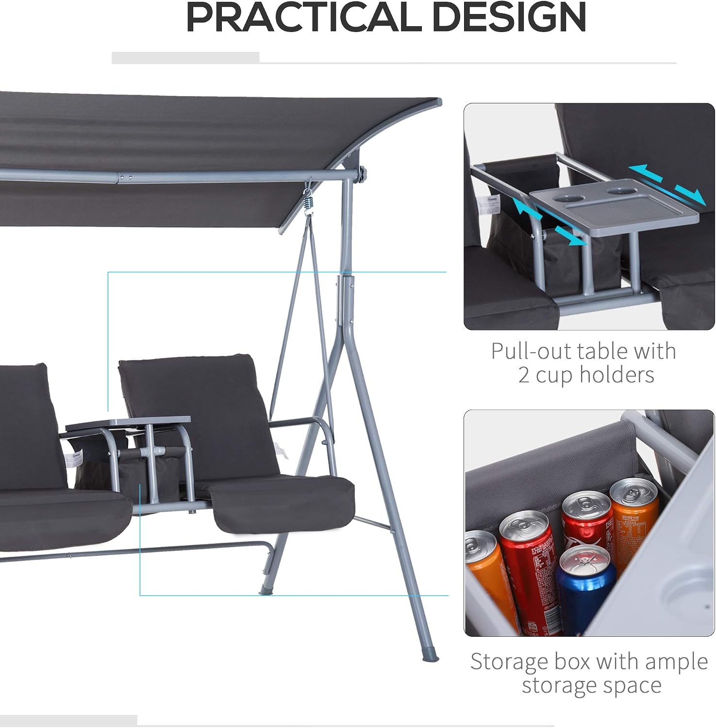 Уличные качели-диван для двоих – обзор и цена Outdoor Furniture With Storage For Cushions