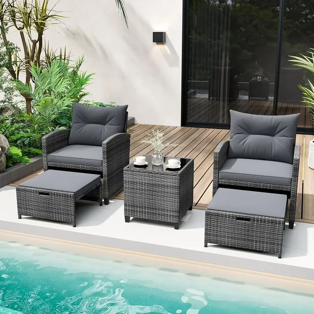 Комплект садовой плетеной мебе – обзор и цена Outdoor Furniture Grey