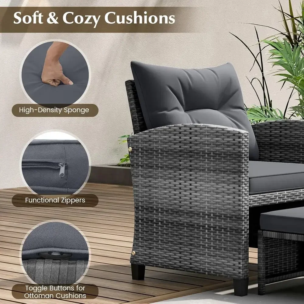 Комплект садовой плетеной мебе – обзор и цена Outdoor Furniture Grey